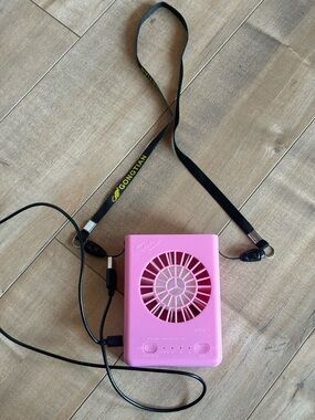 Portable Pink Personal Fan - Compact Rechargeable light weight Fan